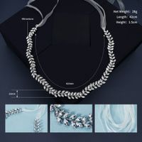 Elegante Hoja Tela Tejida Embutido Diamantes De Imitación Mujeres Cinturones De Cadena sku image 1