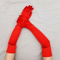 Women's Elegant Solid Color Gloves 1 Set sku image 3