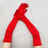 Women's Elegant Solid Color Gloves 1 Set sku image 4