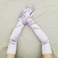 Women's Elegant Solid Color Gloves 1 Set sku image 12