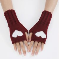 Women's Sweet Heart Shape Gloves 1 Pair sku image 2