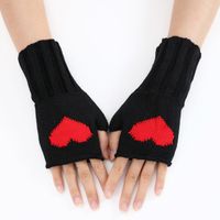 Women's Sweet Heart Shape Gloves 1 Pair sku image 1