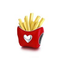 Casual French Fries Wine Glass Sterling Silver Plating Inlay Zircon Jewelry Accessories sku image 2