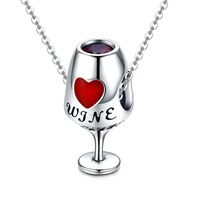 Casual French Fries Wine Glass Sterling Silver Plating Inlay Zircon Jewelry Accessories sku image 4