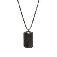 Style Simple Couleur Unie Acier Inoxydable Placage Incruster Strass Hommes Pendentif main image 3