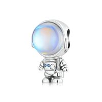 Casual Soldier Astronaut Sterling Silver Plating Inlay Zircon Jewelry Accessories sku image 3