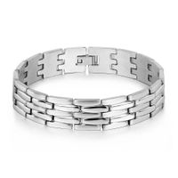 Simple Style Solid Color Stainless Steel Men's Bracelets main image 4