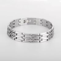 Simple Style Solid Color Stainless Steel Men's Bracelets main image 2