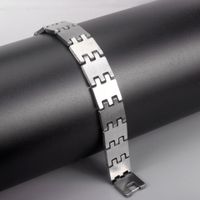 Simple Style Solid Color Stainless Steel Men's Bracelets main image 1