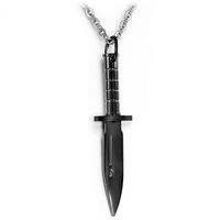 Cool Style Dagger Titanium Steel Plating Men's Pendant Necklace sku image 2