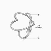Basic Klassischer Stil Geometrisch Blatt Rostfreier Stahl Überzug Offener Ring sku image 29