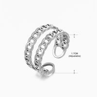 Basic Classic Style Geometric Leaf Stainless Steel Plating Open Rings sku image 27