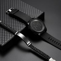 Basic Simple Style Solid Color Buckle Electronic Men's Watches main image 1
