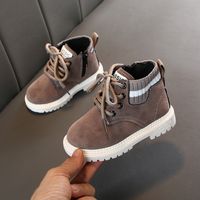 Kid's British Style Solid Color Round Toe Martin Boots main image 4