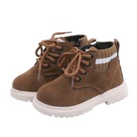 Kid's British Style Solid Color Round Toe Martin Boots main image 6