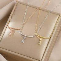 Simple Style Solid Color Copper Plating Gold Plated Pendant Necklace main image 1