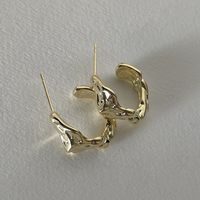 1 Pair Retro Solid Color Plating Alloy Ear Studs sku image 1