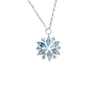 Simple Style Snowflake Copper Inlay Zircon Pendant Necklace main image 4