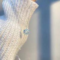 Simple Style Snowflake Copper Inlay Zircon Pendant Necklace sku image 1