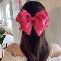 Simple Style Solid Color Bow Knot Cloth Hair Clip main image 3