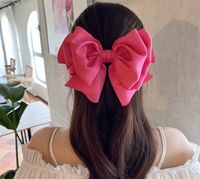 Simple Style Solid Color Bow Knot Cloth Hair Clip sku image 2