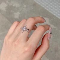 Simple Style Star Sterling Silver Inlay Zircon Rings main image 1