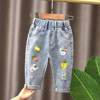 Cute Cartoon Heart Shape Flower Embroidery Cotton Pants & Leggings sku image 8