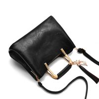 Women's Large Pu Leather Solid Color Vintage Style Square Zipper Shoulder Bag Handbag Crossbody Bag main image 4