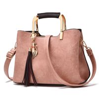 Women's Large Pu Leather Solid Color Vintage Style Square Zipper Shoulder Bag Handbag Crossbody Bag sku image 2