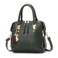 Women's Large Pu Leather Solid Color Streetwear Square Zipper Shoulder Bag Handbag Crossbody Bag sku image 4