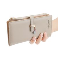 Women's Solid Color Pu Leather Zipper Wallets sku image 7