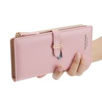 Women's Solid Color Pu Leather Zipper Wallets sku image 4