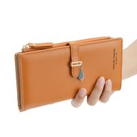 Women's Solid Color Pu Leather Zipper Wallets sku image 5