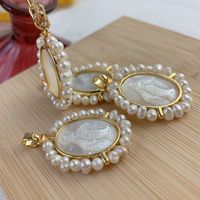 Simple Style Oval Pearl Copper Wholesale Charms Jewelry Accessories main image 2