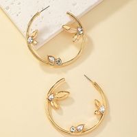 1 Pair Elegant Geometric Plating Inlay Alloy Zircon Ear Studs main image 1