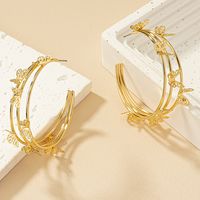 1 Pair Retro Modern Style Butterfly Plating Alloy Earrings main image 3
