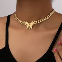 Lady Butterfly Alloy Plating Women's Necklace main image 4