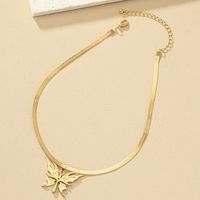 Lady Butterfly Alloy Plating Women's Necklace main image 5