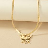 Lady Butterfly Alloy Plating Women's Necklace main image 3