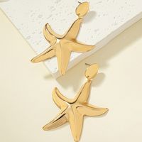 1 Pair Elegant Lady Starfish Plating Alloy Drop Earrings main image 1
