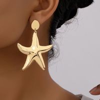 1 Pair Elegant Lady Starfish Plating Alloy Drop Earrings main image 3