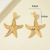 1 Pair Elegant Lady Starfish Plating Alloy Drop Earrings main image 4