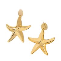 1 Pair Elegant Lady Starfish Plating Alloy Drop Earrings main image 5