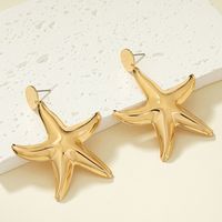 1 Pair Elegant Lady Starfish Plating Alloy Drop Earrings main image 6