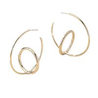1 Pair Elegant Streetwear Geometric Plating Copper Earrings main image 6