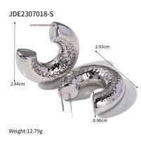 1 Pair Vacation C Shape Plating Stainless Steel 18k Gold Plated Ear Studs sku image 1