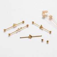 1 Piece Simple Style Crown Snake Plating 316 Stainless Steel  Ear Studs main image 7