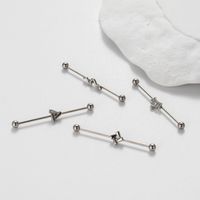 1 Piece Simple Style Crown Snake Plating 316 Stainless Steel  Ear Studs main image 8