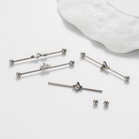 1 Piece Simple Style Crown Snake Plating 316 Stainless Steel  Ear Studs main image 2