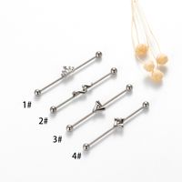 1 Piece Simple Style Crown Snake Plating 316 Stainless Steel  Ear Studs main image 9